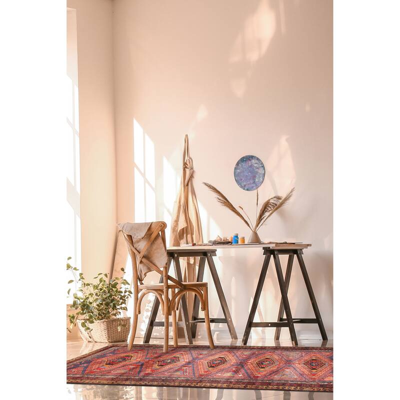 ECARPETGALLERY Hand-knotted Konya Anatolian Dark Navy, Red Wool Rug - 4'0 x 9'4