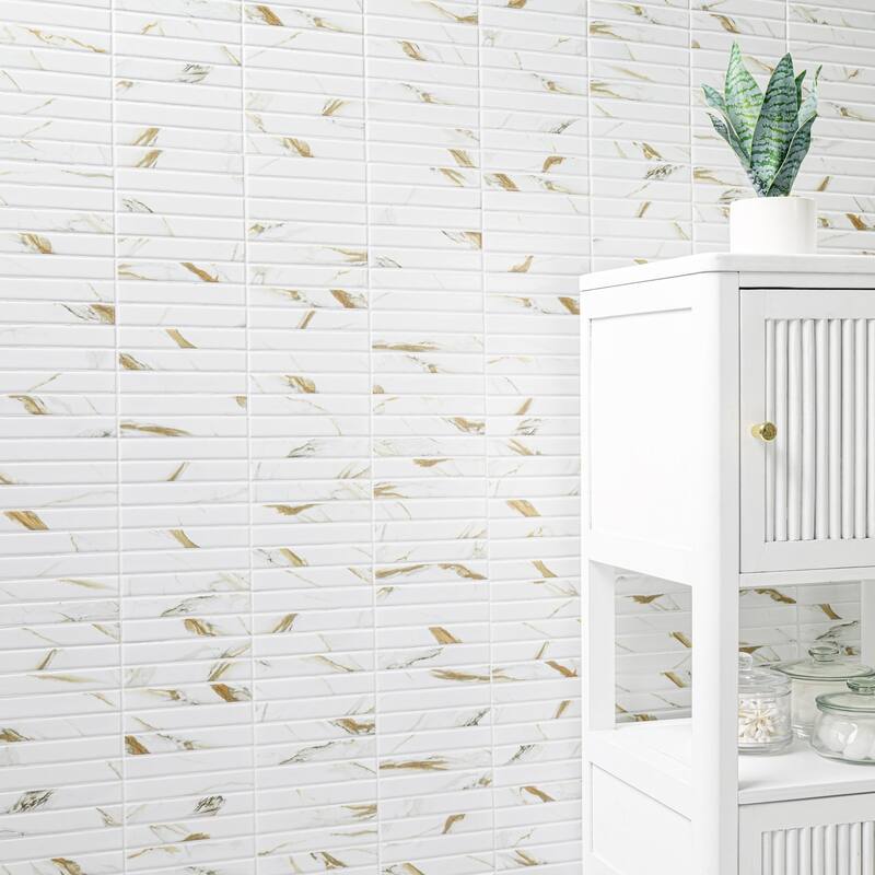 Ackland AKM-P-1X6STM-CA 12" x 12" Porcelain Rectangle Floor and Wall