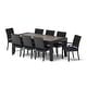 preview thumbnail 36 of 60, Deco 9 Piece Aluminum Outdoor Patio Dining Set Navy Blue