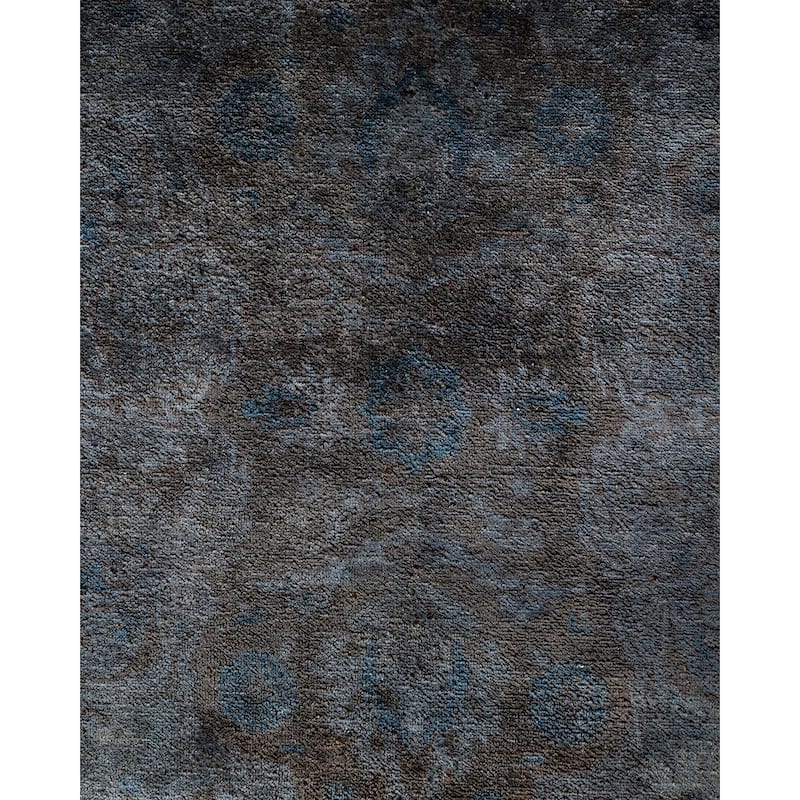 Fine Vibrance One-of-a-Kind Hand-Knotted Area Rug - Gray, 6' 2" x 9' 5" - 6' 2" x 9' 5"
