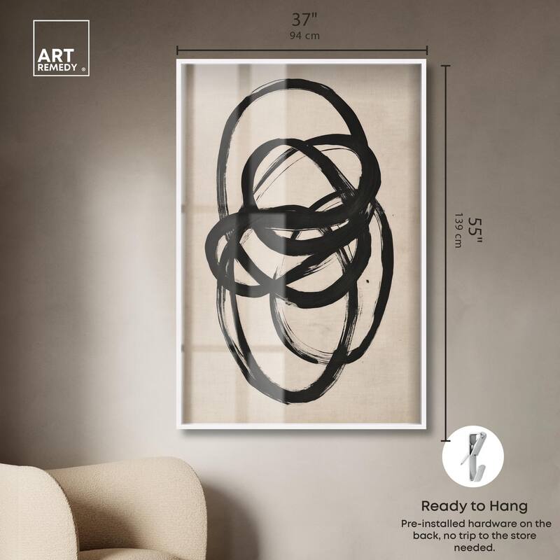Beige Black I Shadowbox by Art Remedy