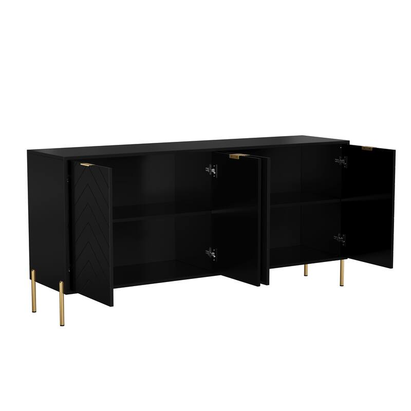 Clihome Modern 4-Door Buffets Sideboards