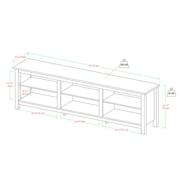 dimension image slide 0 of 2, Middlebrook Beaverhead 70-inch TV Stand