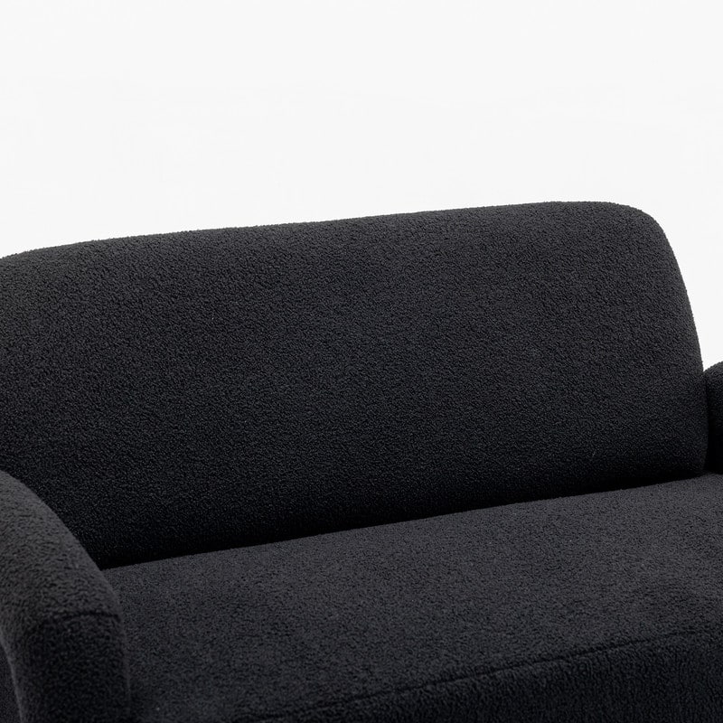 SEYNAR Mid-Century Modern Boucle 51'' Solid Wood Curved Sofa