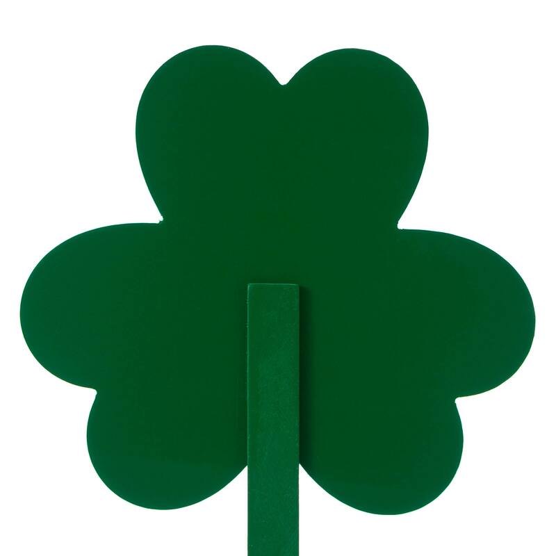 Glitzhome Set of 3 Wooden St. Patrick's Shamrocks Yard Stakes