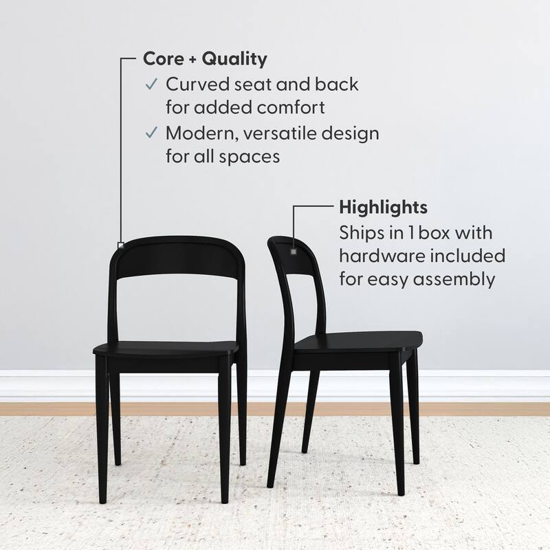Plank and Beam Loar Mid-Century Modern Solid Wood Dining Chair