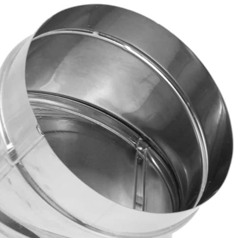 DuraVent DuraBlack 6" Stainless Steel Single Wall 45 Degree Elbow Stove Pipe - 2.20