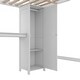 preview thumbnail 7 of 10, White Full Size Pine Wood Loft Bed with Cabinet, Bookshelf, Wardrobe, and Desk