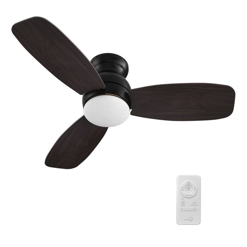 CARRO Reed 44" 3-Blade Indoor Ceiling Fan with LED light and Remote. - N/A