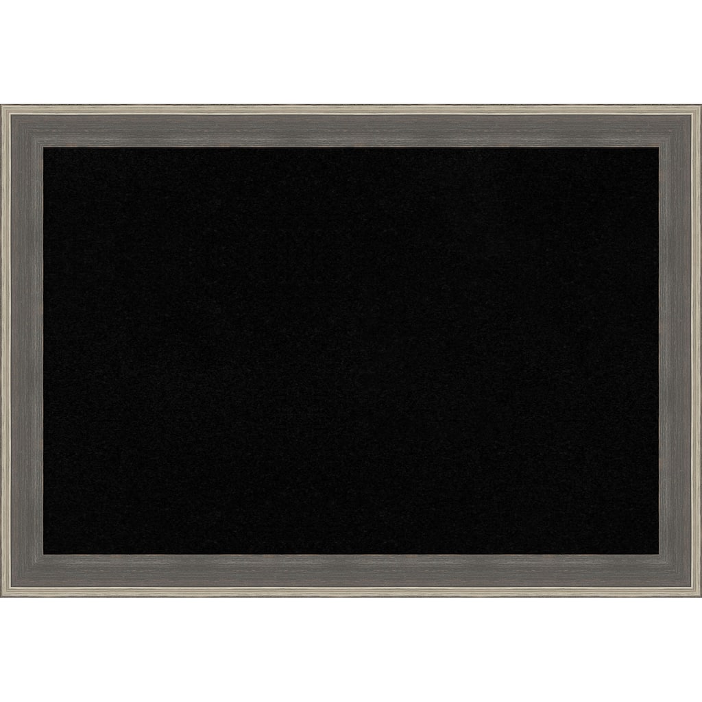 Cottage Grey Silver Wood Framed Cork Board - Bulletin Board, Organization Board, Pin Board