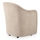 preview thumbnail 18 of 20, NADAAL STUDIOS Laken, Upholstered Rolling Dining Chair - 26 X 26 X 32.5