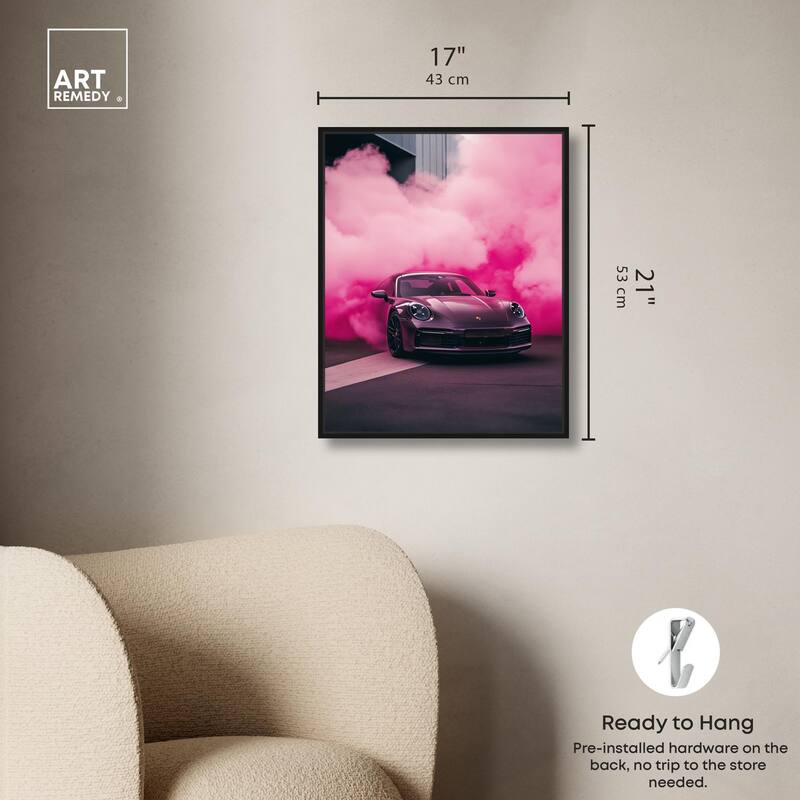 Turbocharged Pink Canvas by Art Remedy