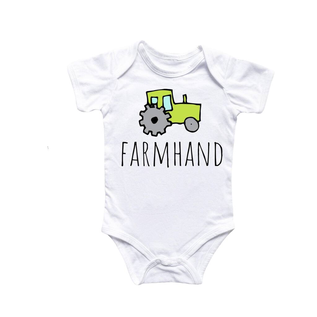Farmer Farm Tractor Smooth - Baby Boy Girl Clothes Infant Bodysuit Funny Cute Newborn 10