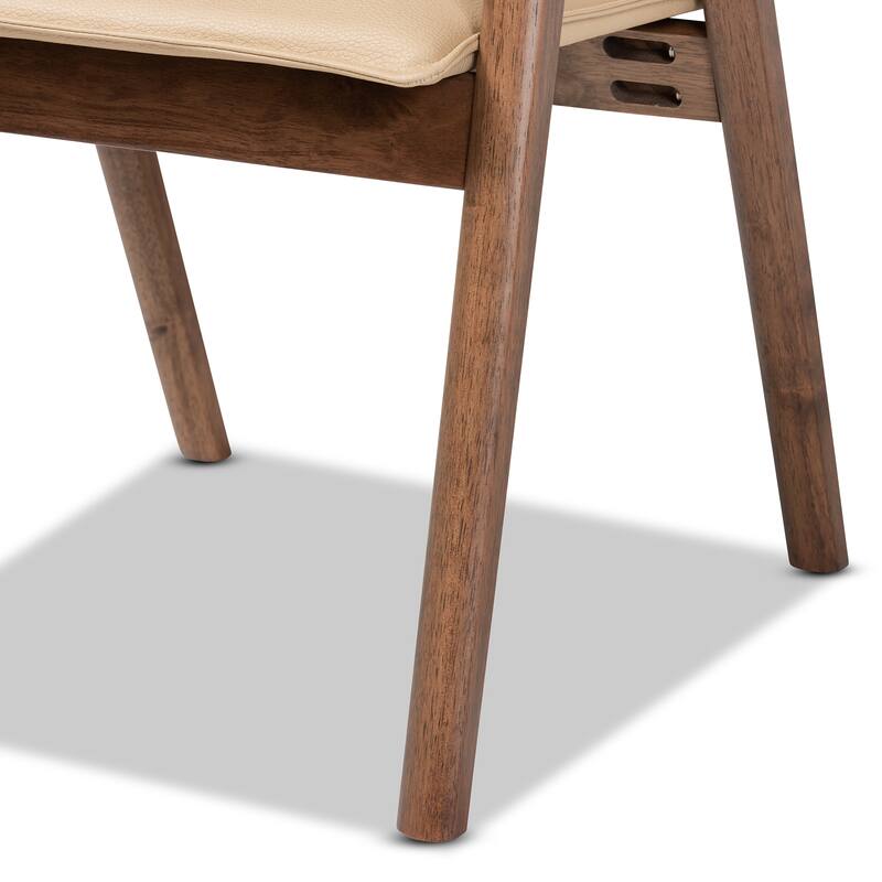Marcena Mid-Century Modern 2-Piece Dining Chair Set