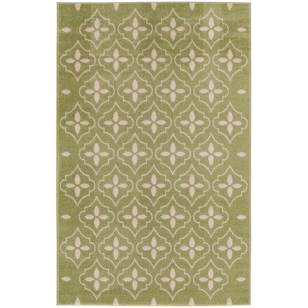Nourison Sandy Indoor / Outdoor Blue Moroccan Area Rug