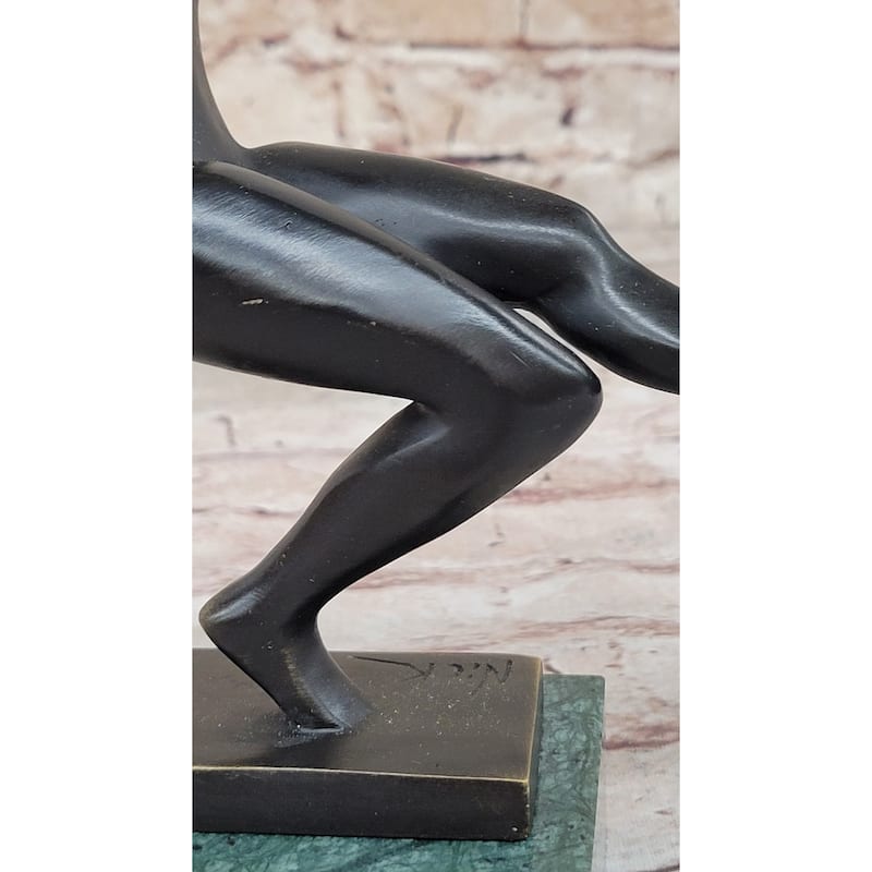 Soccer Player European Football Bronze Statue Sculpture Trophy Collectible 8 Inches X 8 Inches