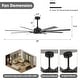 preview thumbnail 25 of 38, 65" Integrated LED White Dimmable Ceiling Fan with Light and Remote - 65" D x 65" W x 13.4" H