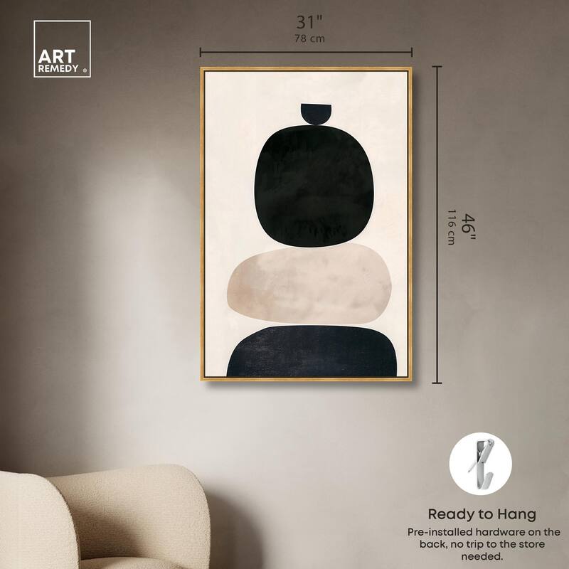 Pebble Pillars III Canvas by Art Remedy