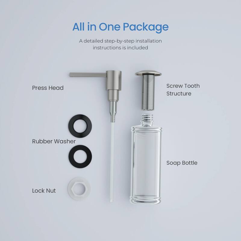 Kitchen Lead Free Solid Brass Construction Soap Dispenser
