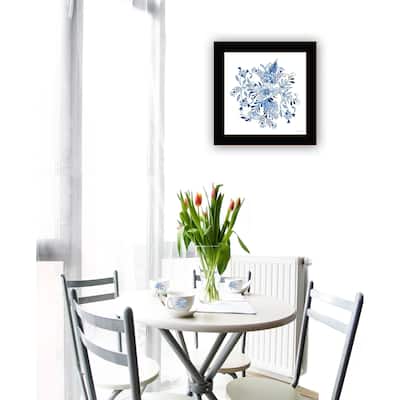 TrendyDecor4U "Floral Calligraphy Sketches II" Framed Print Wall Art