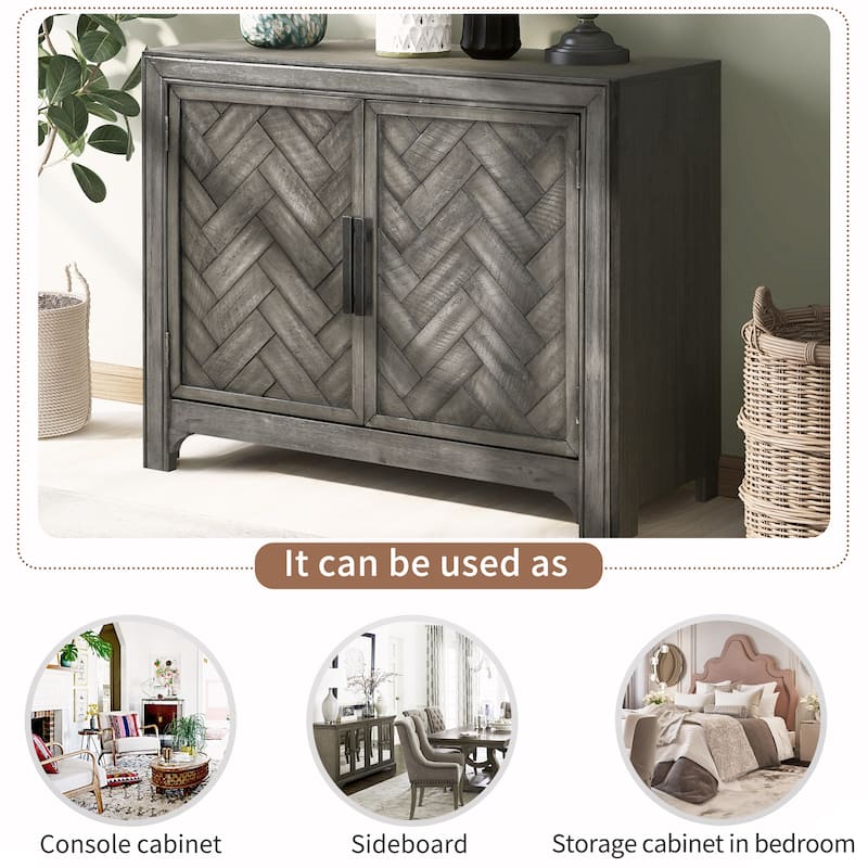 Console Table Sofa Table with 2 Shelves