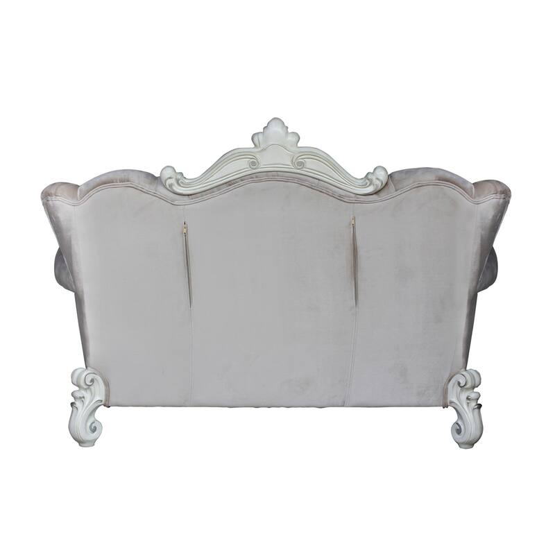 Calvert Ivory and Bone White Loveseat with Wingback