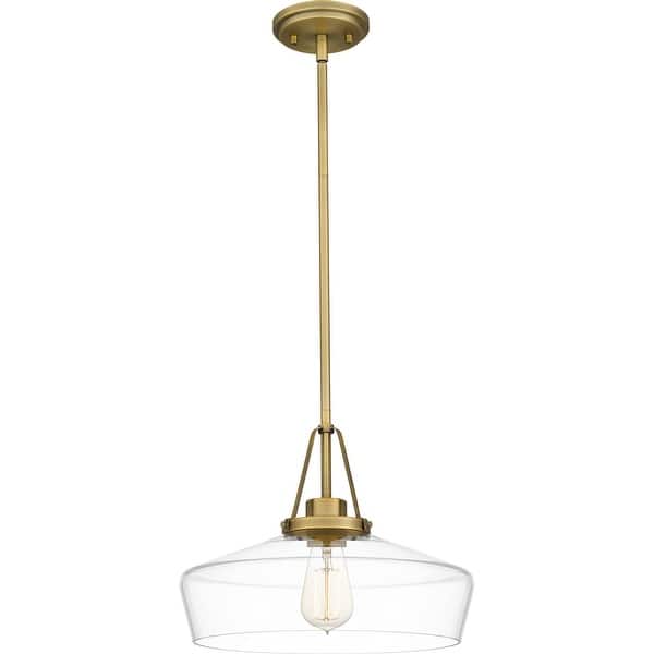 slide 2 of 9, Haven 1-Light Aged Brass Pendant - Aged Brass