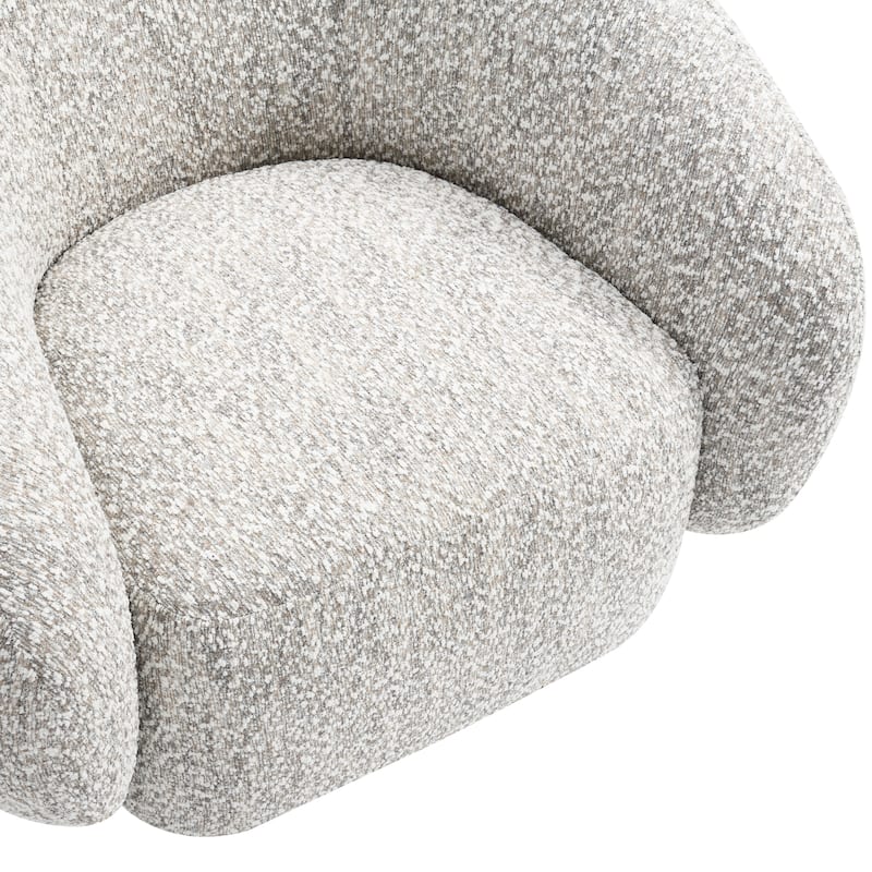 Furniture of America Erynn Modern 42-inch Boucle Swivel Accent Chair