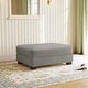 preview thumbnail 2 of 56, Modern Corduroy Fabric Oversized Accent Ottoman Light Grey