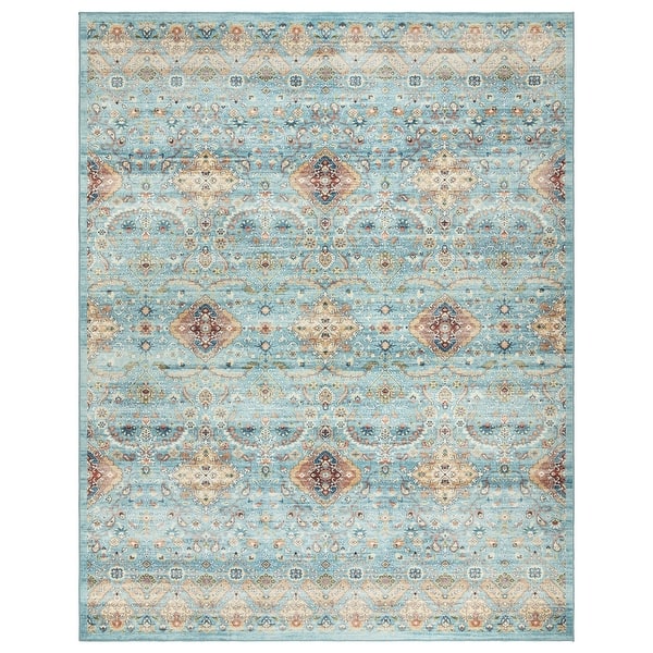 slide 2 of 14, Gertmenian Crystal Print Washable Digital Printed Flat Pile Polyester Slip Resistant Area Rug Collection 3' 6" x 4' 6" - Tanis Sage