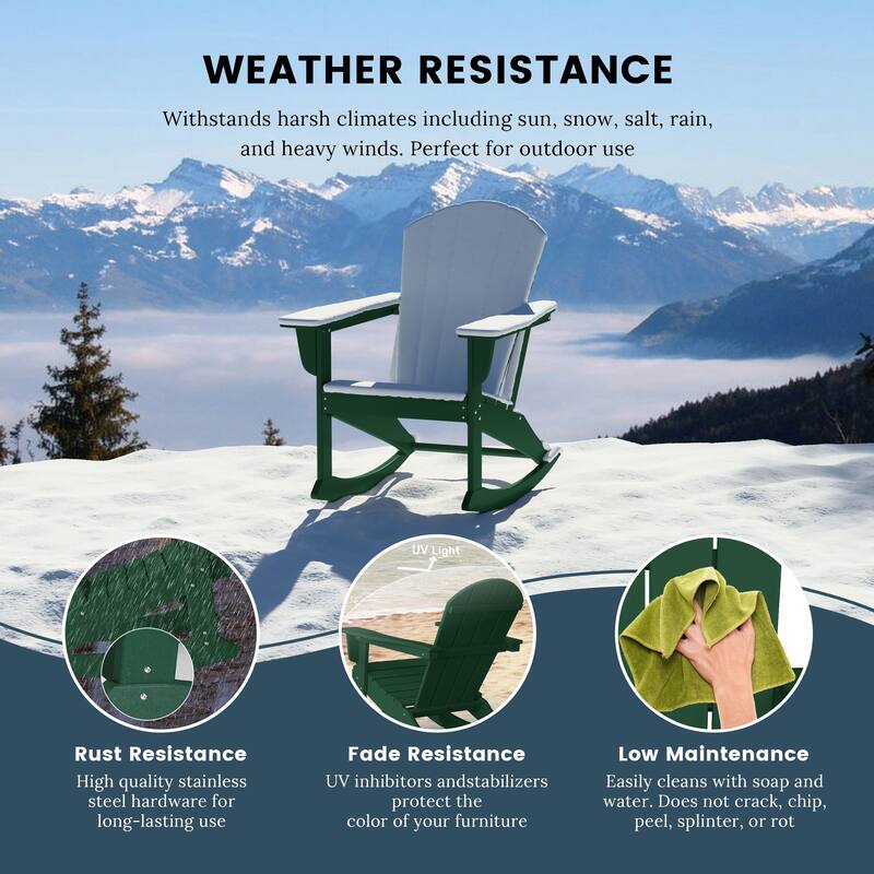 Laguna Hdpe All Weather Outdoor Patio Rocking Chair (Set of 2)