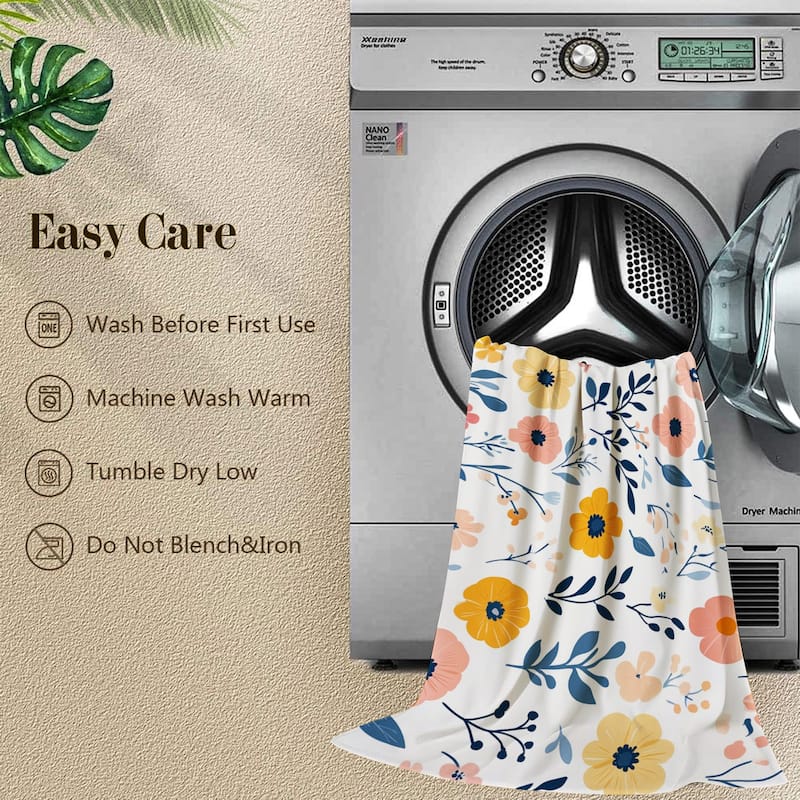 Floral Beach Towel Quick Dry Swimming Pool Towel 30"x60"