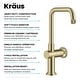 preview thumbnail 144 of 165, Kraus Urbix Industrial Solid Brass Kitchen Faucet