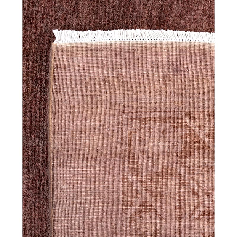 Overdyed One-of-a-Kind Hand-Knotted Area Rug - Purple - 9' 1" x 11' 10"