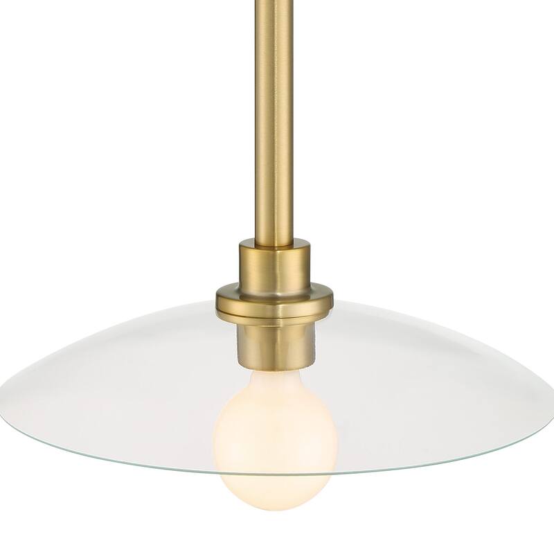 Litto 14 in. 1-Light Brushed Gold Modern Pendant Light