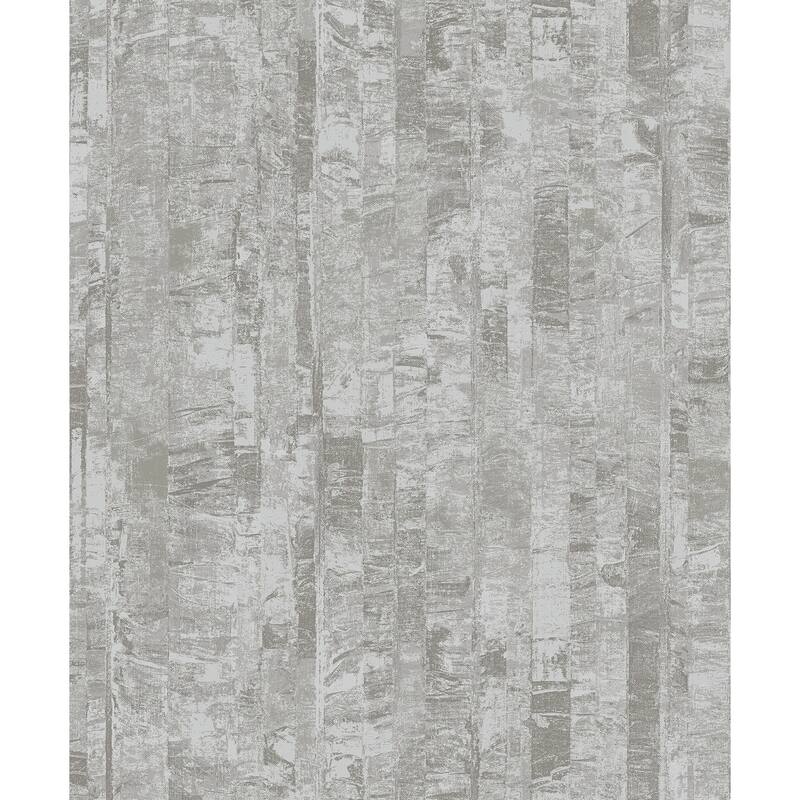 A-Street Prints Zinarliya Silver Column Wallpaper