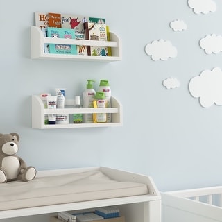 White nursery wall bookshelf outlet