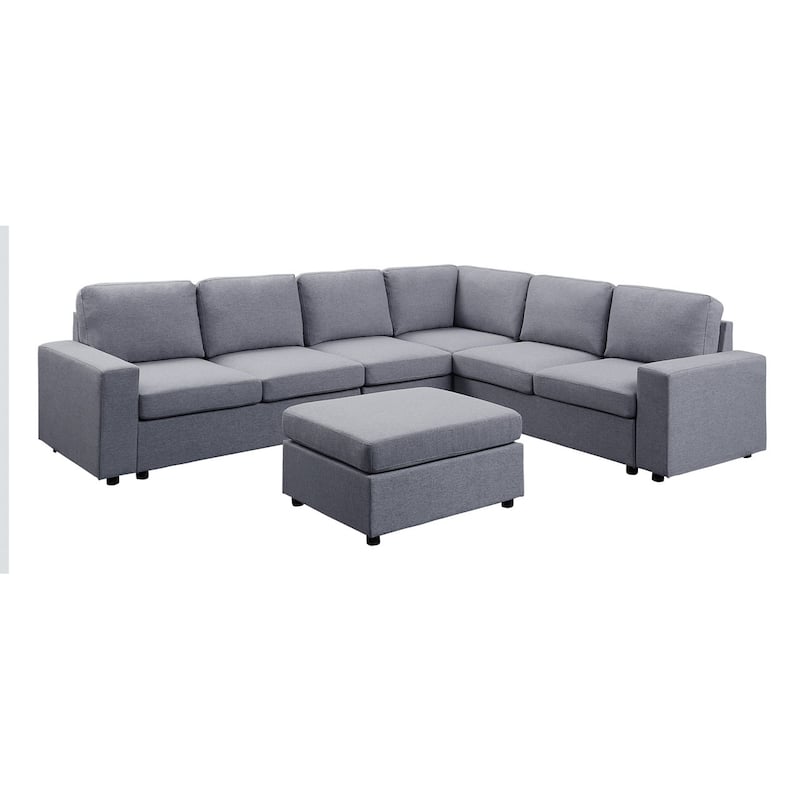 7 Seat Reversible Modular Sectional Sofa