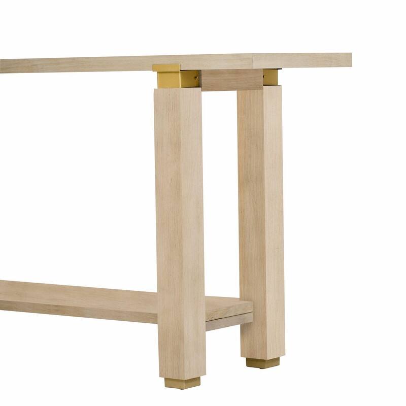 Modern 63" Console Table with Solid Wood Legs and Built-in Shelf for Stylish Entryway Organization