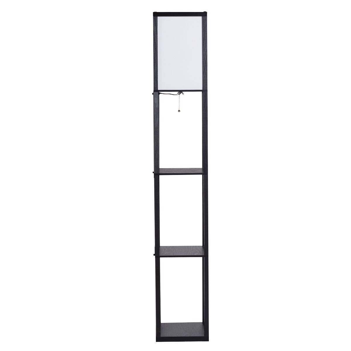 Shop Costway Modern Shelf Floor Lamp Lighting Home Living Room W 3 Storage Shelves Overstock 18297911