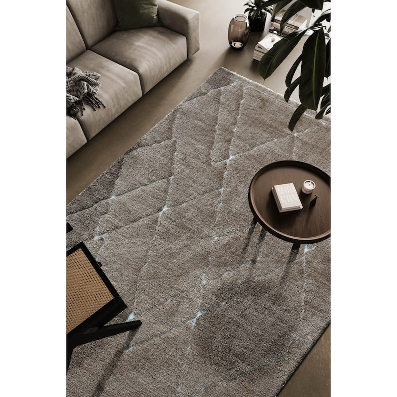 Nina Madison Brown, Copper, Rust and Ivory Recycled Polyester Area Rug - 9' x 12'