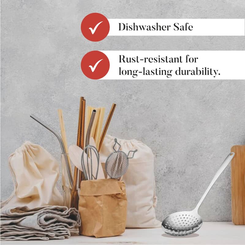 Farberware Professional Stainless Steel Skimmer With Loop Handle - 14 Inches