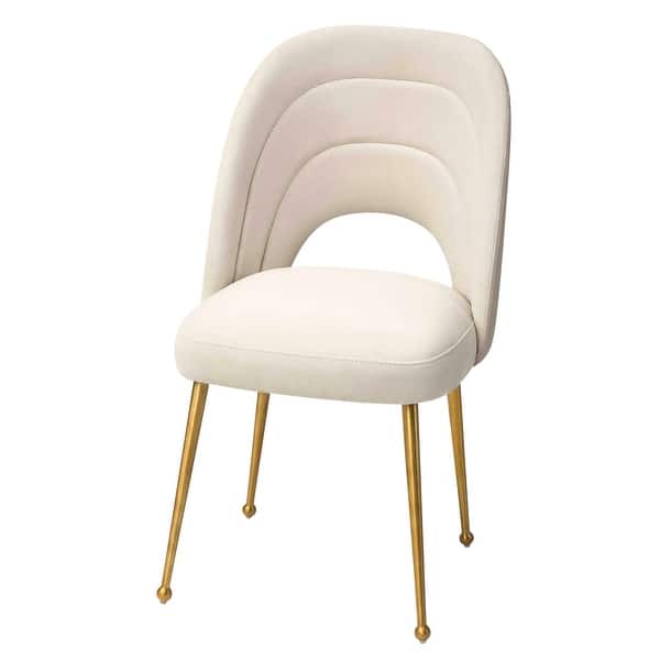 Sia Modern Velvet Upholstered Dining Chair W Splayed Steel Legs Overstock 32014778