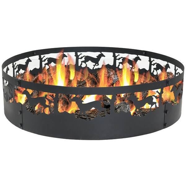 Shop Sunnydaze Heavy Duty Metal Running Horse Fire Pit Campfire