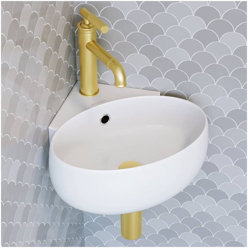 Swiss Madison SM-WS328 Plaisir 14-3/16" Corner Ceramic Wall Mounted