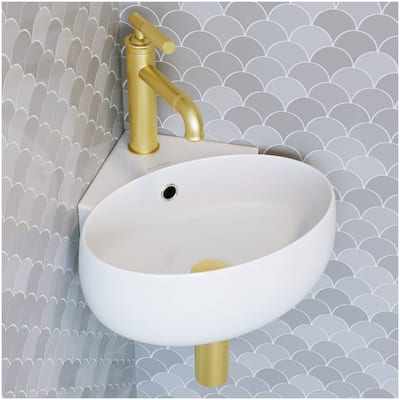 Swiss Madison SM-WS328 Plaisir 14-3/16" Corner Ceramic Wall Mounted