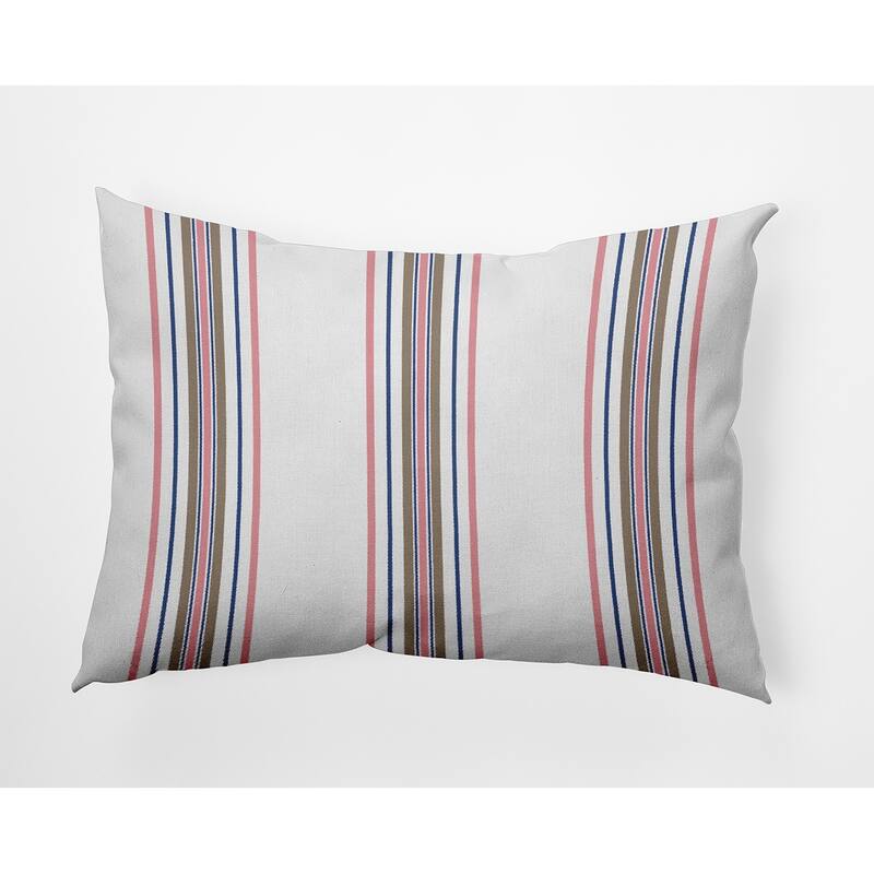 Smart Stripes Indoor/Outdoor Throw Pillow - Pink Icing - 14" x 20"