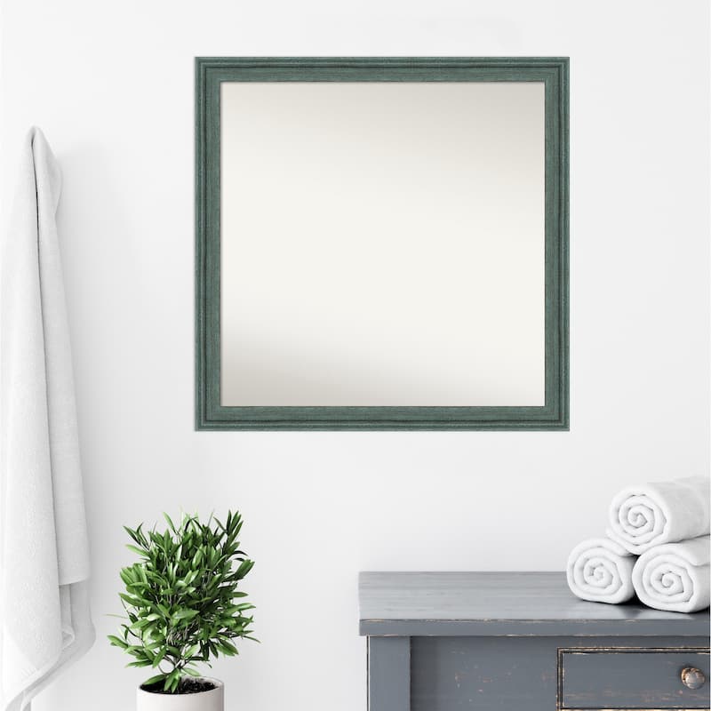 Upcycled Non-Beveled Wood Framed Bathroom Vanity Wall Mirror