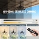 preview thumbnail 16 of 15, 20" Outdoor Ceiling Fan with Light, 6-Speed Reversible Motor, Waterproof Caged Fan for Patio, Gazebo, Kitchen.