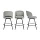 preview thumbnail 41 of 61, Swivel Bar Stools Set Of 2/3/4, Metal Bar Stools, Modern Upholstered Bar Stools For Kitchen Island - 20.3"W X 20.3"D X 39"H